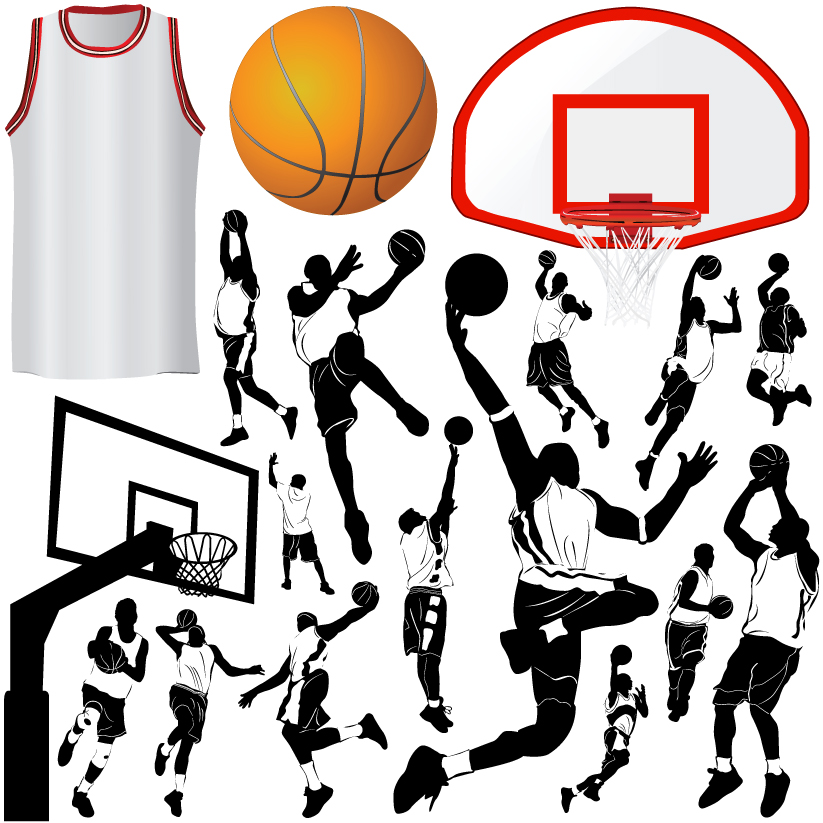 free vector Basketball silhouette vector